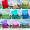 18pcs Colorful Cellophane Handmade,Transparent Translucent Hard Sheet Material, Colorful Plastic Paper A4 Size