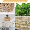 Rattan Semi Flush Mount