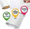 Pack of 10 Gusseted Bubble Mailers 11x13 x4. Gusseted Padded Envelopes 11 x 13 x 4. White Expansion Bubble Mailers. Dual Peel and Seal Shipping Bags f