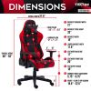 Techni Sport TS-90 Office-PC Gaming Chair; Red