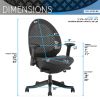 Techni Mobili Deco LUX Executive Office Chair; Black