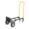 Hand Truck Dual Purpose 2 Wheel Dolly Cart and 4 Wheel Push Cart with Swivel Wheels 330 Lbs Capacity Heavy Duty Platform Cart for Moving/Warehouse/Gar