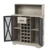 JHX Wine cabinet (Grey; 35.41''W*13.39''D*47.44''H)