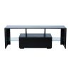 20 minutes quick assemble; Black morden TV Stand with LED Lights; high glossy front TV Cabinet; can be assembled in Lounge Room; Living Room or Bedroo