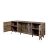 TV Stand Mid-Century Wood Modern Entertainment Center Adjustable Storage Cabinet TV Console for Living Room