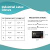 Pack of 100 Latex Gloves; Natural color; Extra Large size. Disposable Ambidextrous Hand Covers. Unisex Transparent Food Gloves for Kitchen; Cooking; P