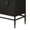 31.50" Modern 2 Door Wooden Cabinet with Featuring Two-tier Storage; for Office; Dining Room and Living Room; Painted in Black