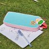 [Rabbit & Carrot] Embroidered Applique Pencil Pouch Bag / Cosmetic Bag / Carrying Case (7.3*3.3*1.4)