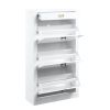 Pagan Shoe Cabinet in White High Gloss Finish AC00744