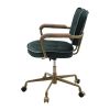 Siecross Office Chair; Emerald Green Leather 93171