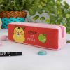 [Catch My Apple] Embroidered Applique Pencil Pouch Bag / Cosmetic Bag / Carrying Case (7.5*2.2*1.6)