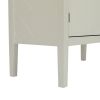 2 Door Wooden Cabinets; Off-white Wood Cabinet Vintage Style Sideboard for Living Room Dining Room Office