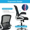 Adjustable Height Flip-Up Mesh Drafting Chair