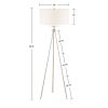 [Only support Drop Shipping Buyer] Pacific Tripod Metal Tripod Floor Lamp with Glass Shade