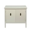 2 Door Wooden Cabinets; Off-white Wood Cabinet Vintage Style Sideboard for Living Room Dining Room Office