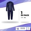 AMZ Medical Supply Pack of 5 Hazmat Suits Disposable Coverall. Dark Blue 3X-Large Painters Suit; 55gsm Polypropylene Protective Clothing with Zipper F