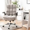 Adjustable Swivel Office Chair with High Back and Flip-up Arm for Home and Office