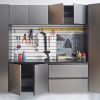 Nova Series Wood Base Drawer Wall Mounted Garage Cabinet in Metallic Gray