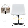 White High Grade Pu Material. Home Computer Chair Office Chair Adjustable 360 Â¬âˆž Swivel Cushion Chair With Black Foot Swivel Chair Makeup Chair Study