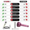 5 Core 3Pcs Dynamic Microphone XLR Audio Cardioid Mic w/ Clip Vocal Karaoke Singing PM 286 WH+BLU+BLK 3PC