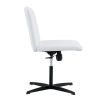 White High Grade Pu Material. Home Computer Chair Office Chair Adjustable 360 Â¬âˆž Swivel Cushion Chair With Black Foot Swivel Chair Makeup Chair Study