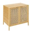 Bamboo 2 door cabinet, Buffet Sideboard Storage Cabinet, Buffet Server Console Table, Accent Cabinet, for Dining Room, Living Room, Kitchen, Hallway