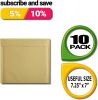 Pack of 10 Kraft Padded Bubble Mailers 7.25 x 7 Natural Brown Kraft Bubble Envelopes 7 1/4 x 7 Peel and Seal Envelopes Bulk Shipping Bags for Mailing