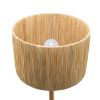 Thebae Solid Wood 21.3&quot; Table Lamp with In-line Switch Control and Grass Made-Up Lampshade