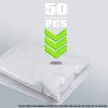 White Poly Mailers 6 x 9; Peel and Seal Poly Shipping Bags for Small Business Pack of 50; Waterproof Shipping Envelopes for Clothing 2 Mil; Tear-Proof