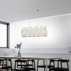 Transitional Crystal Chandelier Ceiling Light 5 lights ; silver Pendant light Fixture for dining room; kitchen island; office; hotel; living room; Dim