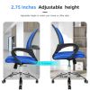 YSSOA Task Ergonomic Mesh Computer Wheels and Arms and Lumbar Support Adjustable Height Study Chair for Students Teens Men Women for Dorm Home Office;