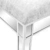 FCH Modern Style Mirrored Vanity Stool Silver Gray  YJ