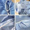 Disposable Coverall XX-Large Size Blue Polypropylene Overall SMS with Zipper; Hood; Elastic Cuffs; Ankles; Waist; No Pockets. Unisex Workwear for Clea