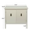 2 Door Wooden Cabinets; Off-white Wood Cabinet Vintage Style Sideboard for Living Room Dining Room Office