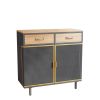 31.5'' Wide 2 Drawer Sideboard; Modern Furniture Decor; Made with Iron + Carbonized Bamboo; Easy Assembly