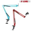 5Core Microphone Mic Suspension Boom Scissor Arm Desk Stand Mount Holder 2Pc MS ARM BLU+RED