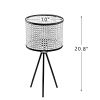 Temesa Rattan 21.3&quot; Table Lamp with In-line Switch Control and Metal Legs