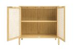 Bamboo 2 door cabinet, Buffet Sideboard Storage Cabinet, Buffet Server Console Table, Accent Cabinet, for Dining Room, Living Room, Kitchen, Hallway