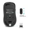 Rii RM200 Wireless Mouse,2.4G Wireless Mouse 5 Buttons Rechargeable Mobile Optical Mouse with USB Nano Receiver,3 Adjustable DPI Levels,Colorful LED L