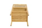 1 Drawer Nightstand, Bamboo and Natural Rattan, Bedside Table Accent End Table Side Table for Bedroom, Living Room