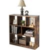 Open Compartments Industrial Freestanding Bookshelf