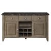 Charnell Server in Marble &amp; Oak Finish DN00555