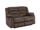 Global United Transitional Microfiber Fabric Upholstered Loveseat