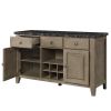 Charnell Server in Marble &amp; Oak Finish DN00555