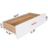 Three Drawer Storage Cabinet Dresser Bedside Table Chest Simple Bedroom Furniture Solid Wood Feet and Handles Fashionable Bedside Cabinet