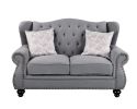 ACME Hannes Loveseat w/2 Pillows, Gray Fabric 53281