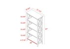 4 Tier Bookcases; 67&lsquo;&rsquo; Bookshelf with Sturdy Solid Frame; Shelves for Home and Office Organizer; Walnut