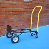 Hand Truck Dual Purpose 2 Wheel Dolly Cart and 4 Wheel Push Cart with Swivel Wheels 330 Lbs Capacity Heavy Duty Platform Cart for Moving/Warehouse/Gar