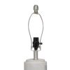 Marble Finish Table Lamp with White Fabric Drum Shade