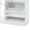 ON-TREND Modern Shoe Cabinet with 4 Flip Drawers; Multifunctional 2-Tier Shoe Storage Organizer with Drawers; Free Standing Shoe Rack for Entrance Hal